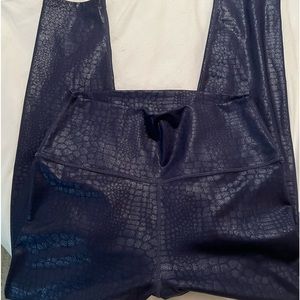 blue snake print carbon 38 leggings